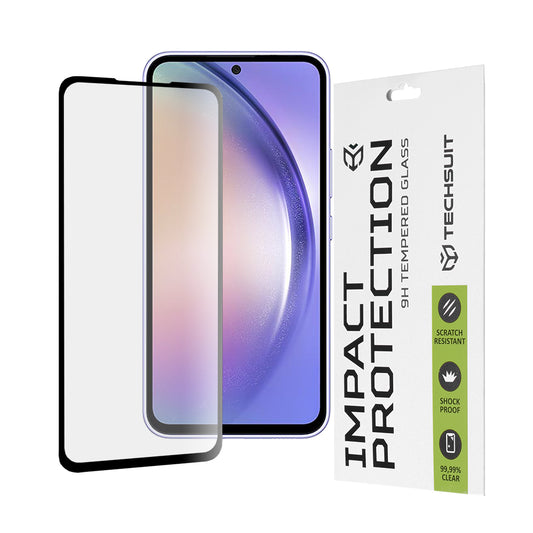 Ochranná fólia na displej Techsuit pre Samsung Galaxy A54 A546, tvrdené sklo, plné lepidlo, 111D, čierna