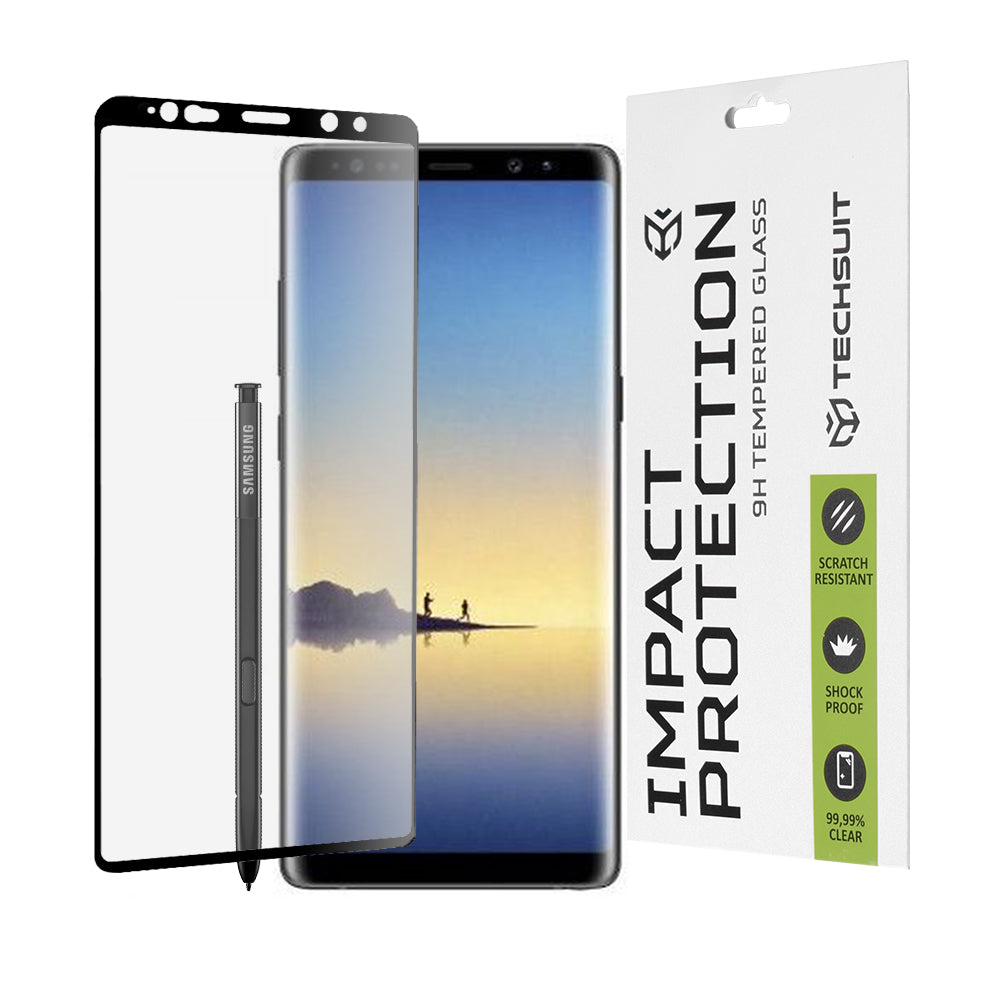 Ochranná fólia na displej Techsuit pre Samsung Galaxy Note 8 N950, tvrdené sklo, Full Glue, 111D, čierna