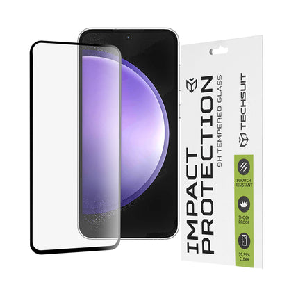 Ochranná fólia na displej Techsuit pre Samsung Galaxy S23 FE S711, tvrdené sklo, Full Glue, 111D, čierna