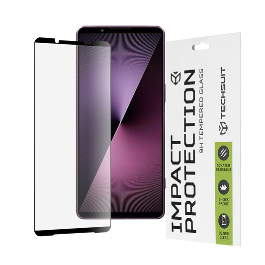 Ochranná fólia na displej Techsuit pre Sony Xperia 1 VII, tvrdené sklo, Full Glue, 111D, čierna