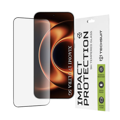 Ochranná fólia na displej Techsuit pre Xiaomi 17 Ultra, Tvrdené sklo, Full Glue, 111D, Čierna