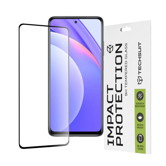 Ochranná fólia na displej Techsuit pre Xiaomi Mi 10T Lite 5G, tvrdené sklo, Full Glue, 111D, čierna