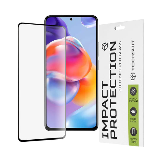 Ochranná fólia na displej Techsuit pre Xiaomi Poco X4 Pro 5G / Redmi Note 11 Pro+ 5G, tvrdené sklo, Full Glue, 111D, čierna