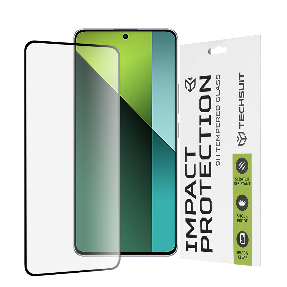 Ochranná fólia na displej Techsuit pre Xiaomi Poco X6 / Redmi Note 13 Pro 5G, tvrdené sklo, Full Glue, 111D, čierna