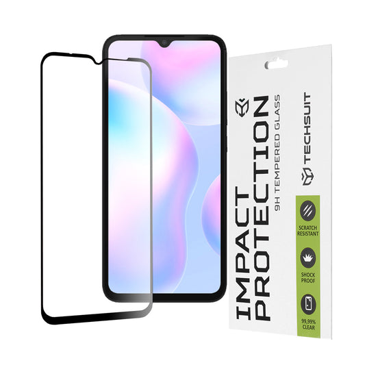 Ochranná fólia na displej Techsuit pre Xiaomi Redmi A2+ / A2 / A1+ / A1 / 10A, tvrdené sklo, Full Glue, 111D, čierna
