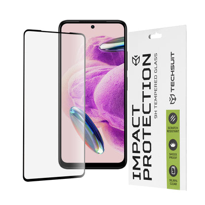 Ochranná fólia na displej Techsuit pre Xiaomi Redmi Note 12S, tvrdené sklo, plné lepidlo, 111D, čierna