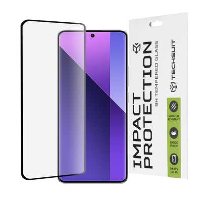 Ochranná fólia na displej Techsuit pre Xiaomi Redmi Note 14 Pro 4G / Note 14 Pro+ 5G / Note 14 Pro 5G, tvrdené sklo, plné lepidlo, 111D, čierna