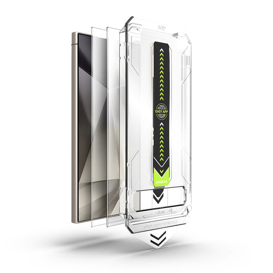 Ochranná fólia na displej Techsuit TitanGlass CrystalHD pre Samsung Galaxy S24 Ultra S928, tvrdené sklo, plné lepidlo, sada 2 kusy