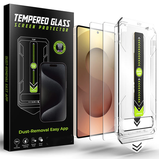 Ochranná fólia na displej Techsuit TitanGlass CrystalHD pre Samsung Galaxy S25 Ultra S938, tvrdené sklo, plné lepenie, sada 2 kusy