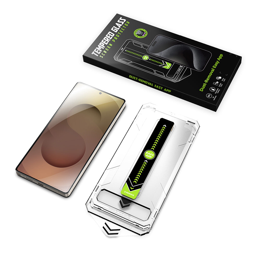Ochranná fólia na displej Techsuit TitanGlass CrystalHD pre Samsung Galaxy S25 Ultra S938, tvrdené sklo, plné lepenie, sada 2 kusy