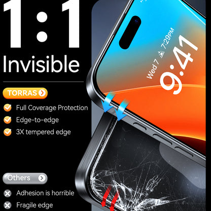 Ochranná fólia na displej Torras GlassGo Install Master pre Apple iPhone 16, Tvrdené sklo, Full Glue, Čierna