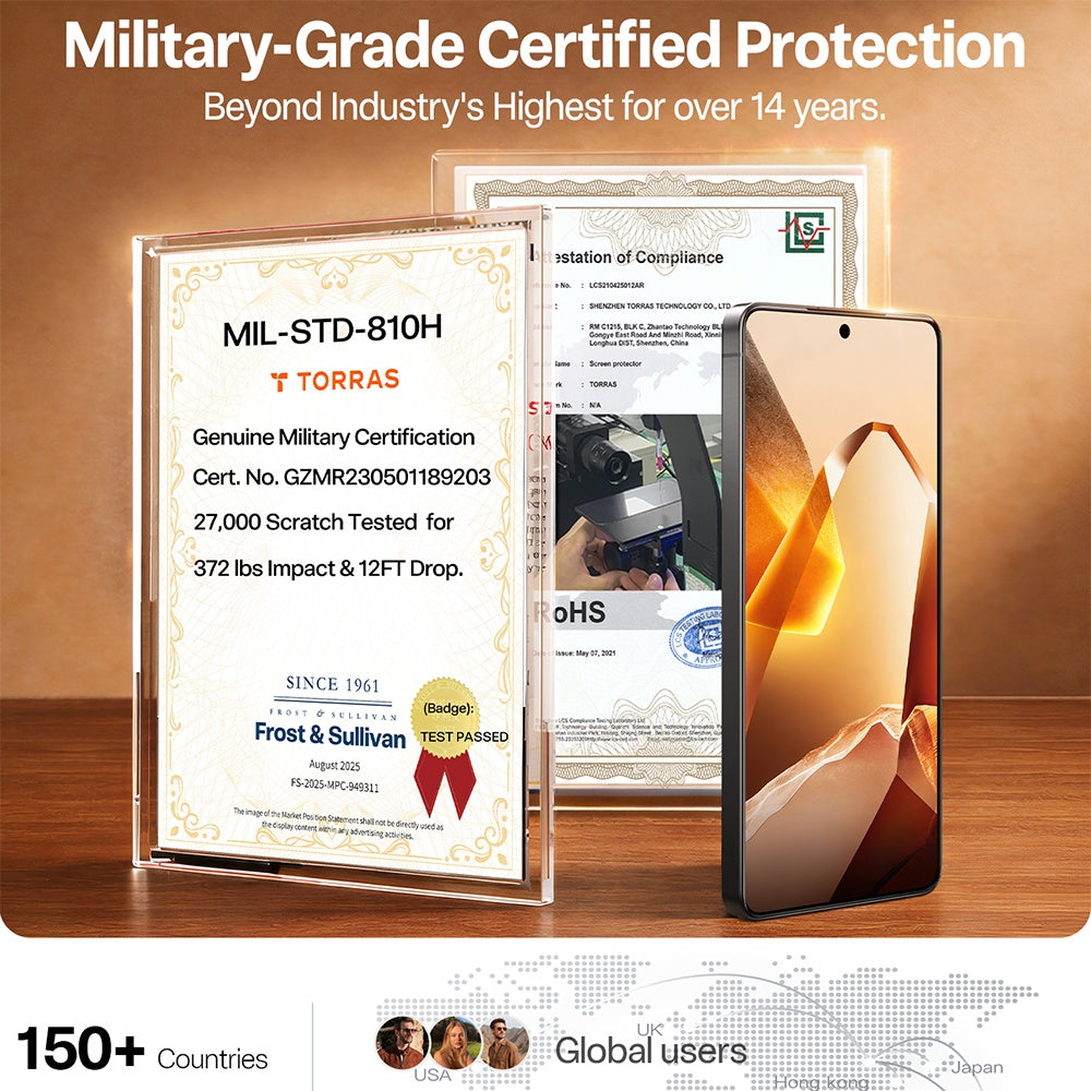 Torras GlassGo Install Master Screen Protector for Samsung Galaxy S26 Ultra, Tempered Glass, Full Glue, Transparent