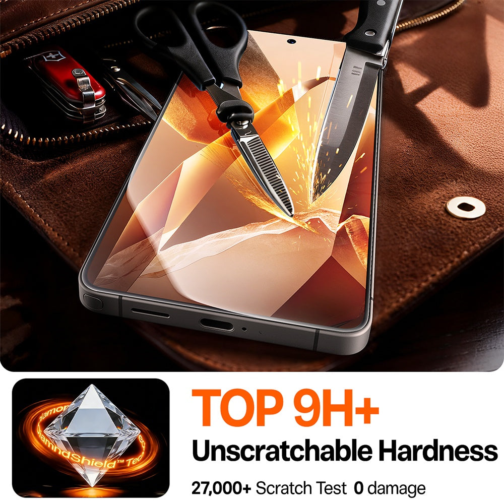 Torras GlassGo Install Master Screen Protector for Samsung Galaxy S26 Ultra, Tempered Glass, Full Glue, Transparent