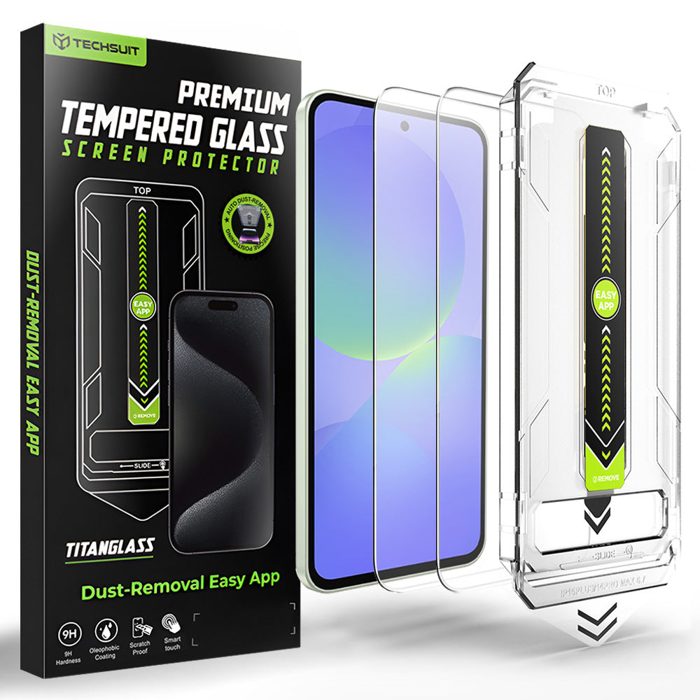 Ochranná fólia na displej Techsuit TitanGlass CrystalHD pre Samsung Galaxy A37 5G / A36 A366, tvrdené sklo, sada 2 kusy