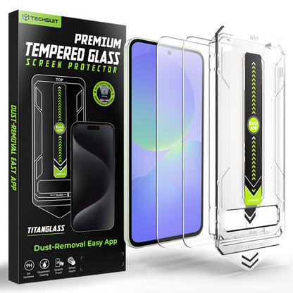 Ochranná fólia na displej Techsuit TitanGlass CrystalHD pre Samsung Galaxy A37 5G / A36 A366, tvrdené sklo, sada 2 kusy