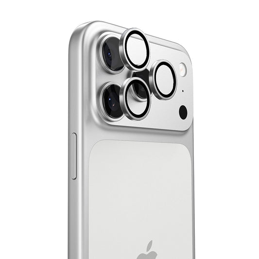 Ochranná fólia na zadnú kameru Torras Lensguard pre Apple iPhone 17 Pro Max / 17 Pro, tvrdené sklo, strieborná