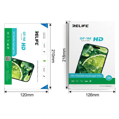 Hydrogelová / TPU fólia Relife GF-1M pre UV vákuový laminovací stroj Sunshine C3 Mix Ultra, 120 mm x 210 mm, sada 50 kusov