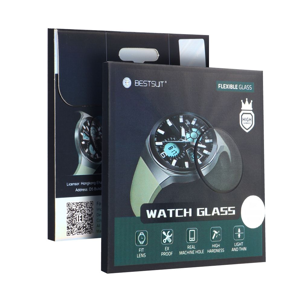 Bestsuit Ochranná fólia pre Samsung Galaxy Watch5 / Watch4 44 mm, flexibilné sklo, čierna
