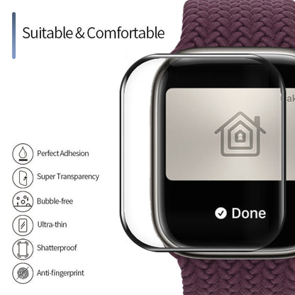 Ochranná fólia Blueo High Molecule pre Apple Watch 44mm Series, tvrdené sklo, čierna