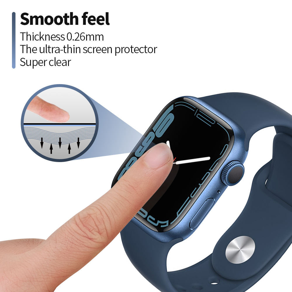 Ochranná fólia Blueo High Molecule pre Apple Watch 44mm Series, tvrdené sklo, čierna