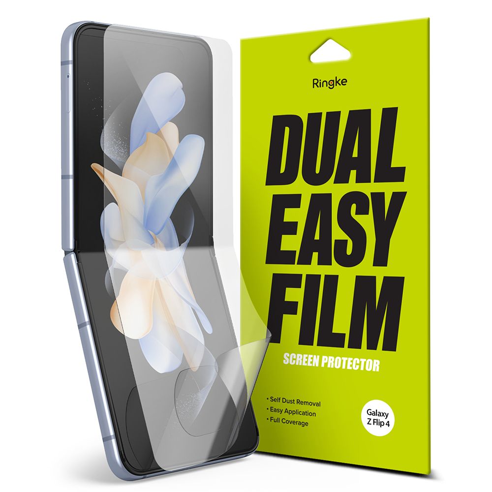 Ochranná fólia Ringke Dual Easy pre vnútorný displej Samsung Galaxy Z Flip4 F721, Plast, Sada 2 kusy
