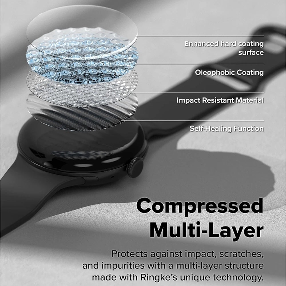 Ochranná fólia Ringke Dual Easy Pro pre Google Pixel Watch 4 41mm, Sada 2 kusy, Plastová