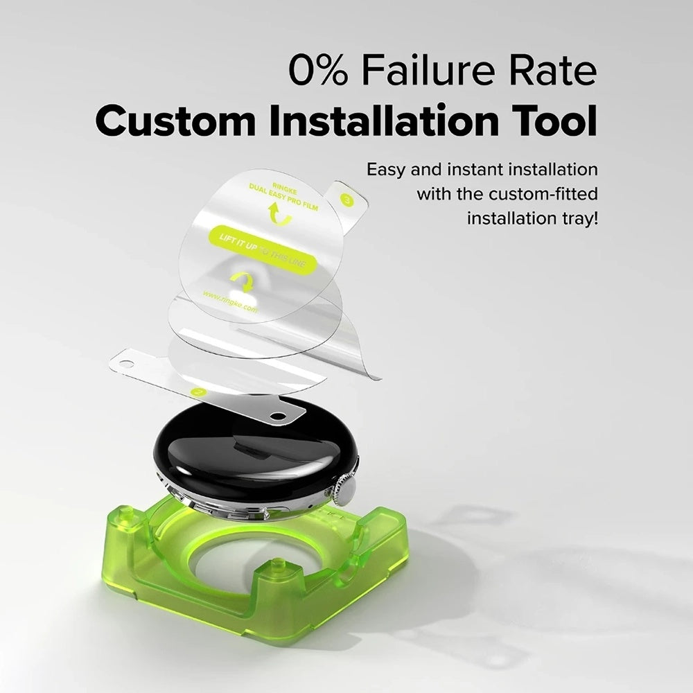 Ochranná fólia Ringke Dual Easy Pro pre Google Pixel Watch 4 41mm, Sada 2 kusy, Plastová