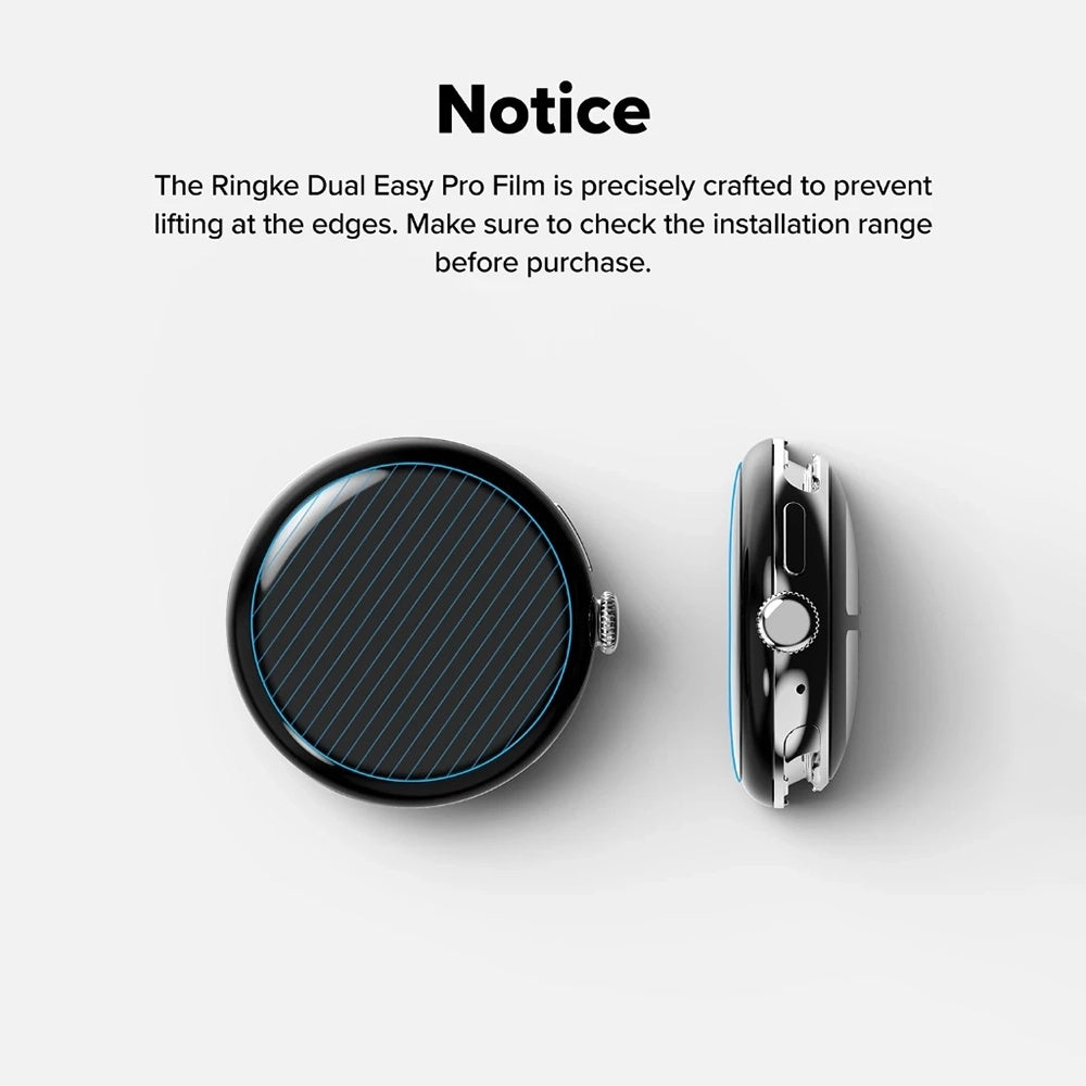Ochranná fólia Ringke Dual Easy Pro pre Google Pixel Watch 4 41mm, Sada 2 kusy, Plastová