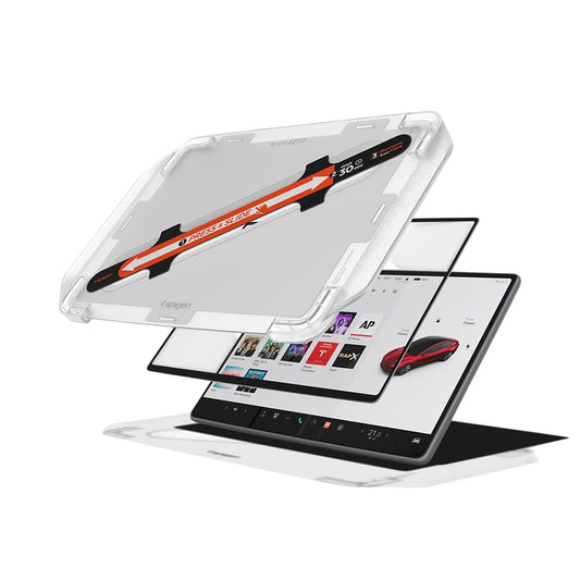 Ochranná fólia Spigen GlastR EZ FIT Anti-Glare FC na navigáciu Tesla Y (2026 / 2025) / 3 (2026 / 2025 / 2024), tvrdené sklo AGL07152