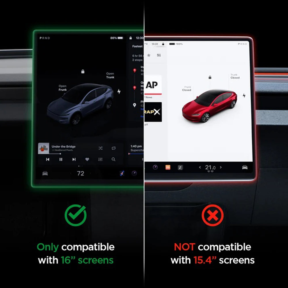 Ochranná fólia Spigen GlastR EZ FIT pre navigáciu Tesla Y 2026 Premium / Performance, tvrdené sklo AGL10820