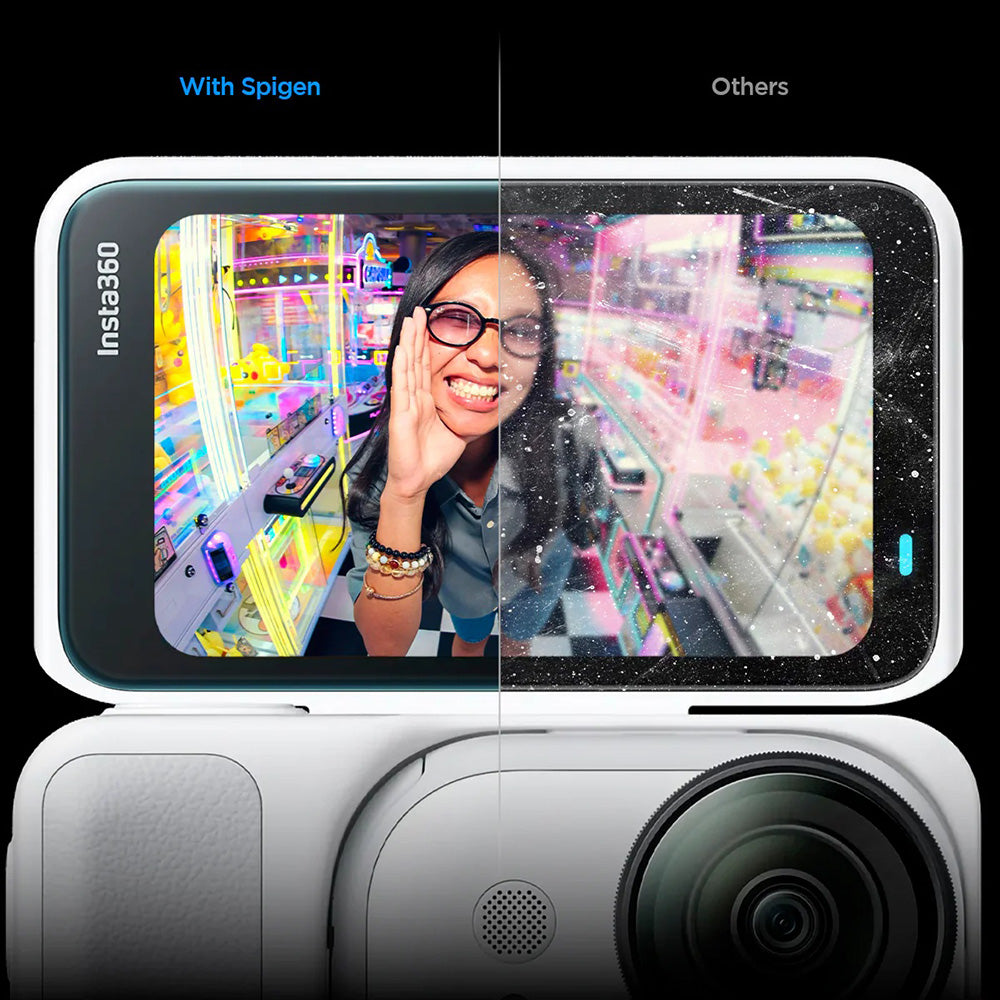 Ochranná fólia na displej Spigen GlastR Slim pre Insta360 Go Ultra, Tvrdené sklo, Sada 2 kusy AGL11171