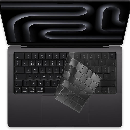 Ochranný kryt klávesnice Techsuit PureTypeX pre Apple MacBook Pro 14 (2021 - 2024) / Air 13 (2022 - 2025) / Air 15 (2022 - 2025), priehľadný