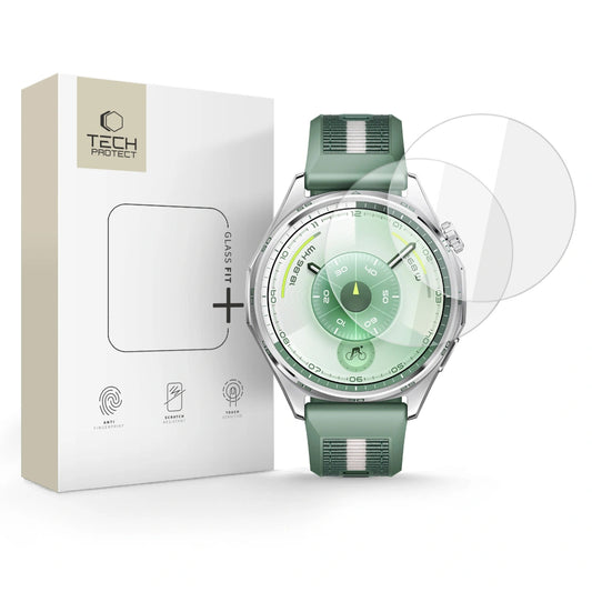 Ochranná fólia Tech-Protect Fit+ pre Huawei Watch GT 6 46mm, Sada 2 kusy, Tvrdené sklo