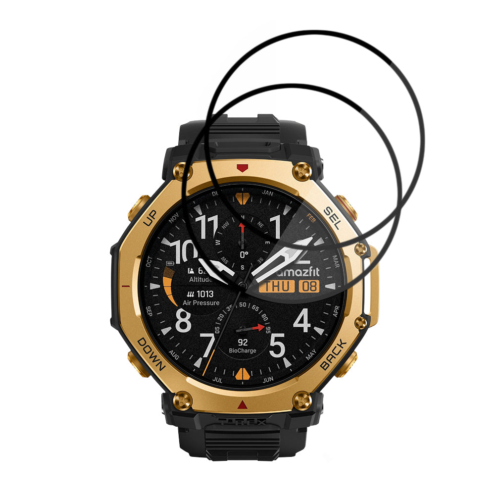 Ochranná fólia Techsuit Nano Flex pre Amazfit T-Rex 3 Pro 48mm, Sada 2 kusy, Plastová, Čierna