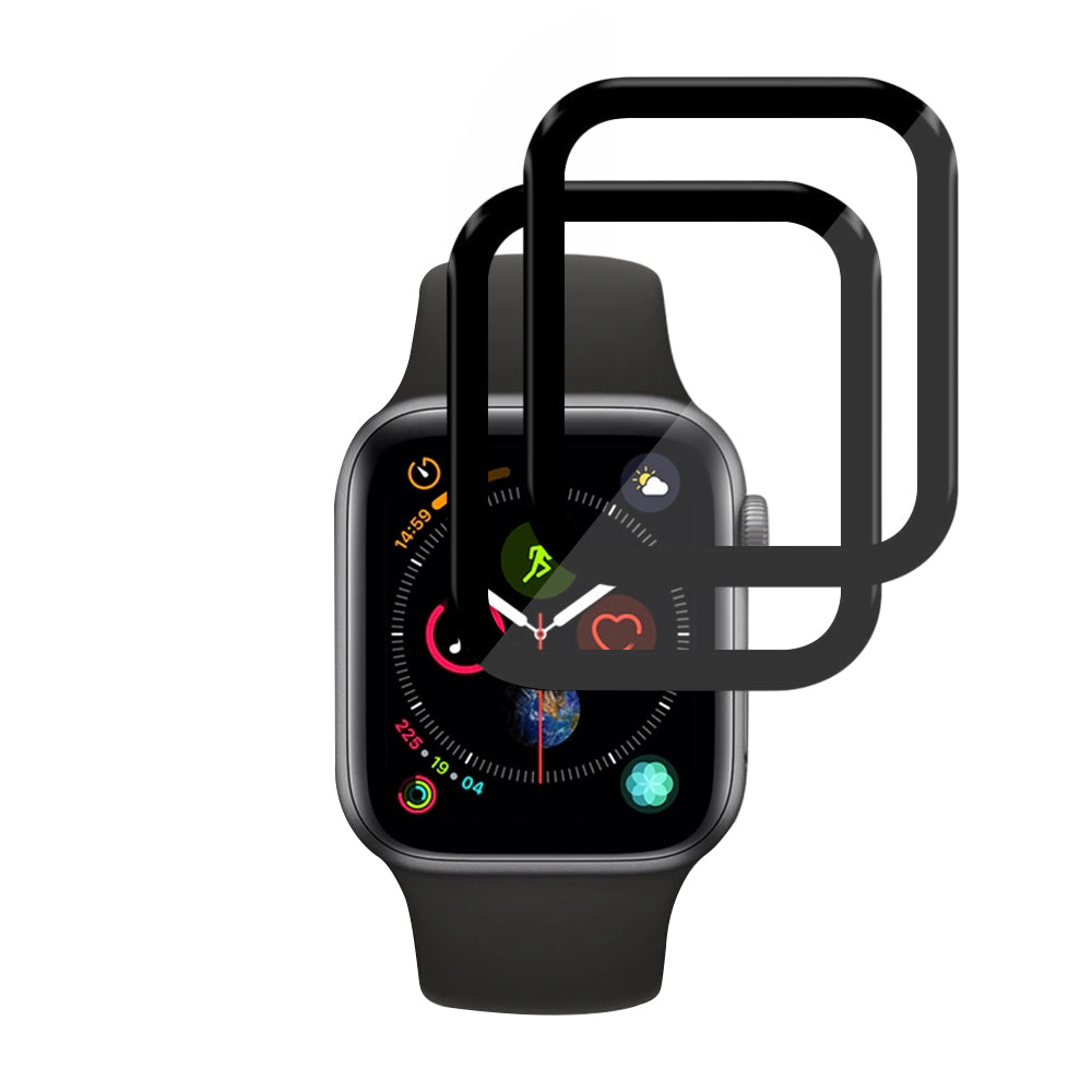 Fólia na ochranu Techsuit Nano Flex pre Apple Watch 40mm Series, Sada 2 kusy, Plast, Čierna