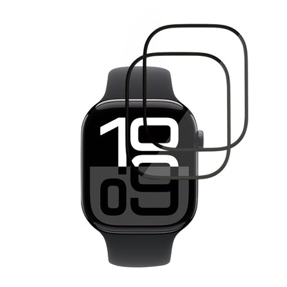 Fólia na ochranu Techsuit Nano Flex pre Apple Watch Series 10 / 11 46mm, Sada 2 kusy, Plastová, Čierna