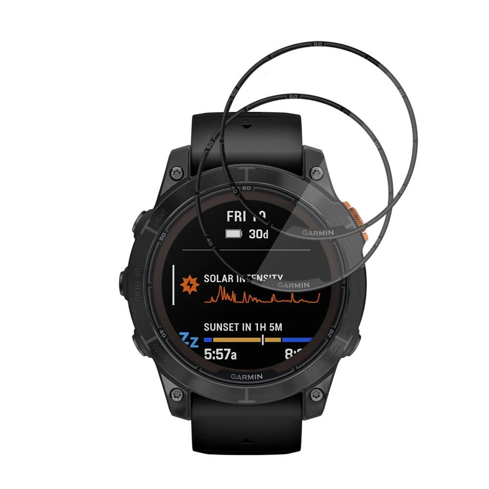 Fólia na ochranu Techsuit Nano Flex pre Garmin Fenix 7 Pro Solar, Sada 2 kusy, Plastová, Čierna