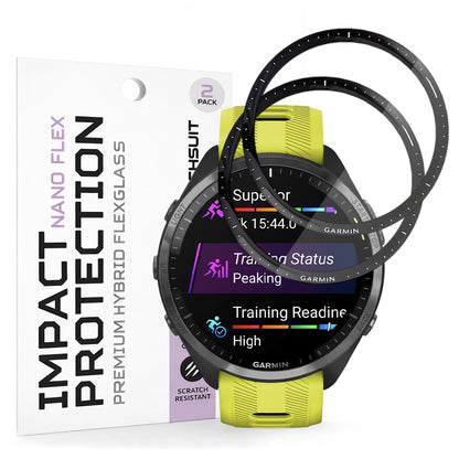 Ochranná fólia Techsuit Nano Flex pre Garmin Forerunner 965, Sada 2 kusy, Plast, Čierna