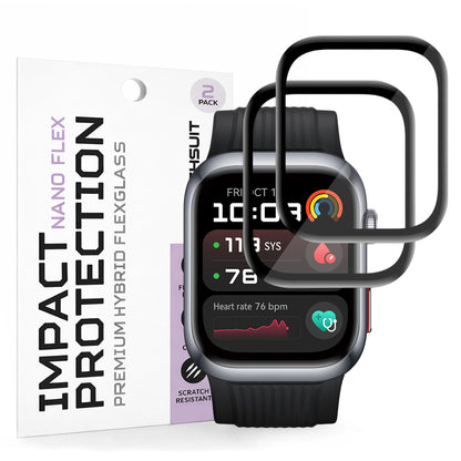 Fólia na ochranu Techsuit Nano Flex pre Huawei Watch D2, Sada 2 kusy, Plast, Čierna