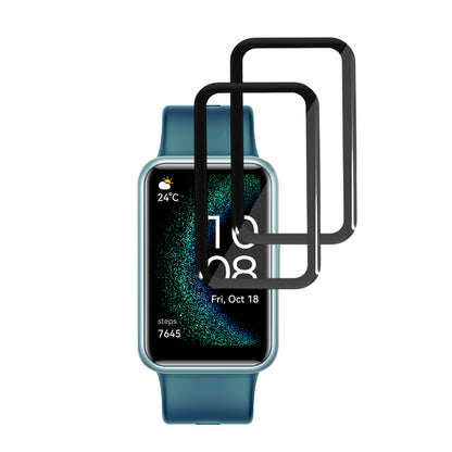Fólia na ochranu Techsuit Nano Flex pre Huawei Watch FIT SE, Sada 2 kusy, Plast, Čierna