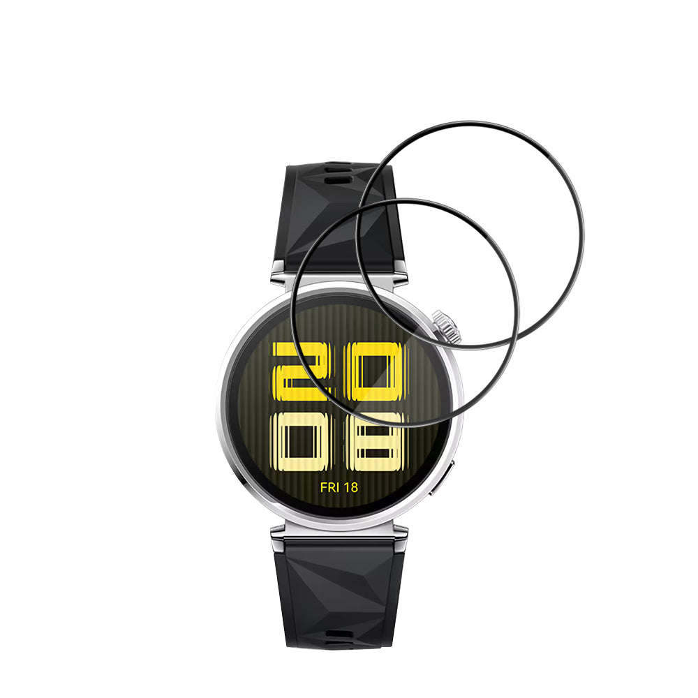 Fólia na ochranu Techsuit Nano Flex pre Huawei Watch GT 5 41mm, Sada 2 kusy, Plast, Čierna