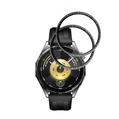 Fólia na ochranu Techsuit Nano Flex pre Huawei Watch GT 6 46mm, Sada 2 kusy, Plastová, Čierna