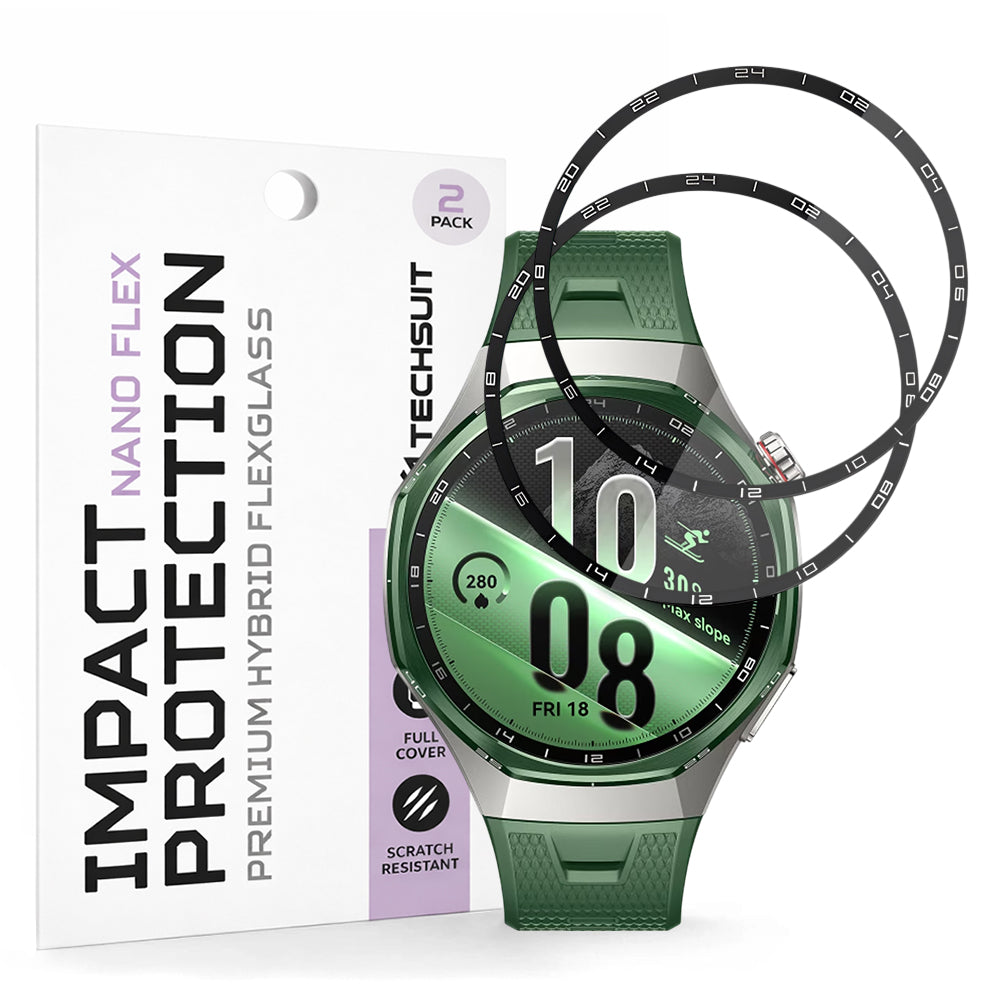 Ochranná fólia Techsuit Nano Flex pre Huawei Watch GT 7 Pro, plastová, súprava 2 kusov, čierna