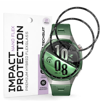 Ochranná fólia Techsuit Nano Flex pre Huawei Watch GT 7 Pro, plastová, súprava 2 kusov, čierna