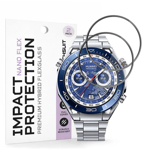 Fólia na ochranu Techsuit Nano Flex pre Huawei Watch Ultimate 2 / Ultimate, Sada 2 kusy, Plastová, Čierna