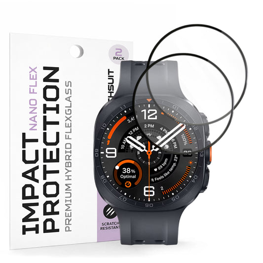 Ochranná fólia Techsuit Nano Flex pre Samsung Galaxy Watch Ultra2, plastová, sada 2 kusy, čierna