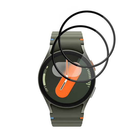 Fólia na ochranu Techsuit Nano Flex pre Samsung Galaxy Watch7 40mm, Sada 2 kusy, Plast, Čierna