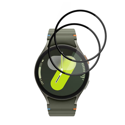 Fólia na ochranu Techsuit Nano Flex pre Samsung Galaxy Watch7 44mm, Sada 2 kusy, Plast, Čierna