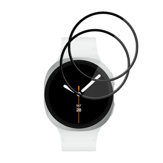 Techsuit Nano Flex Protection Film for Samsung Galaxy Watch8 44mm, Set of 2 pieces, Plastic, Black