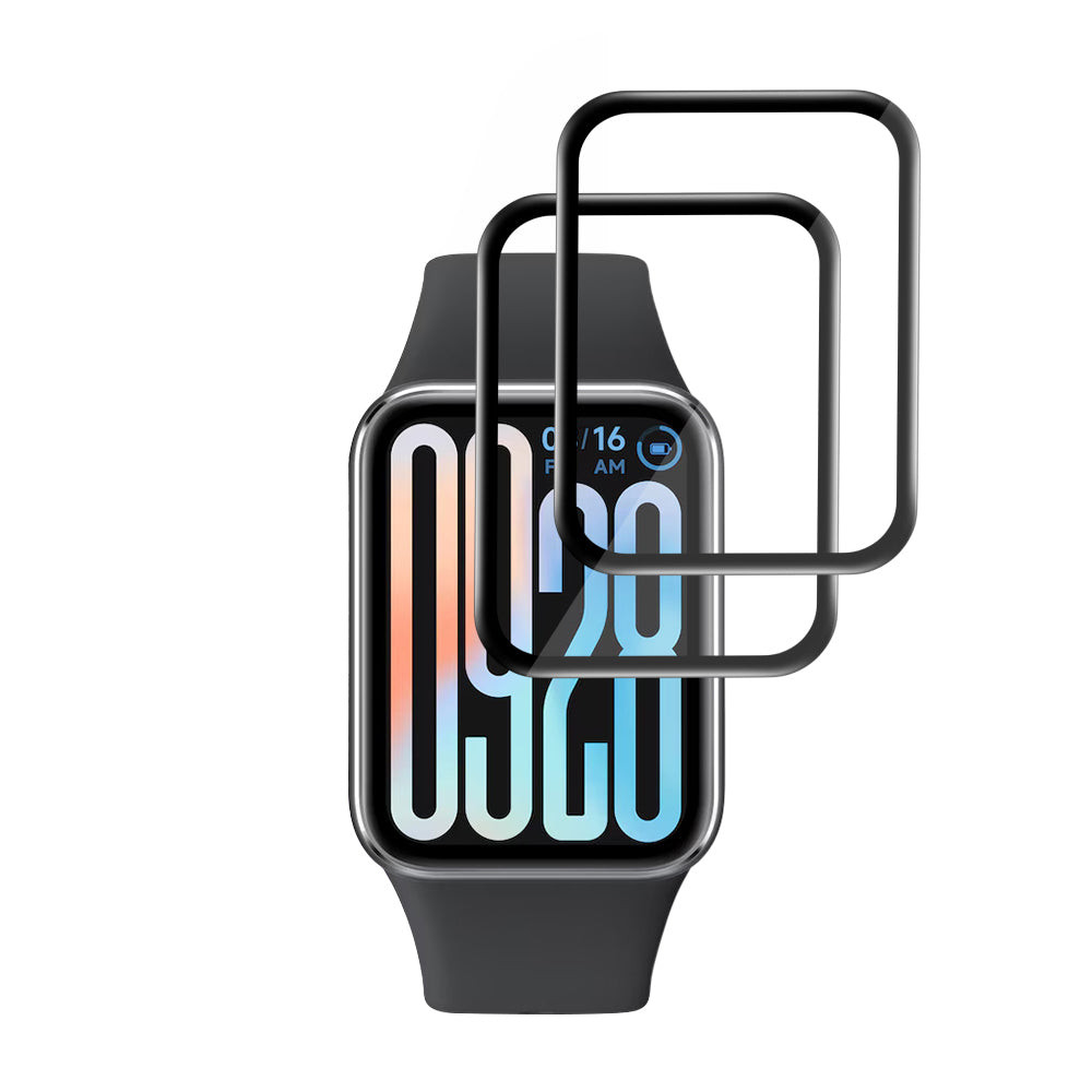 Fólia na ochranu Techsuit Nano Flex pre Xiaomi Smart Band 9 Pro, Sada 2 kusy, Plast, Čierna